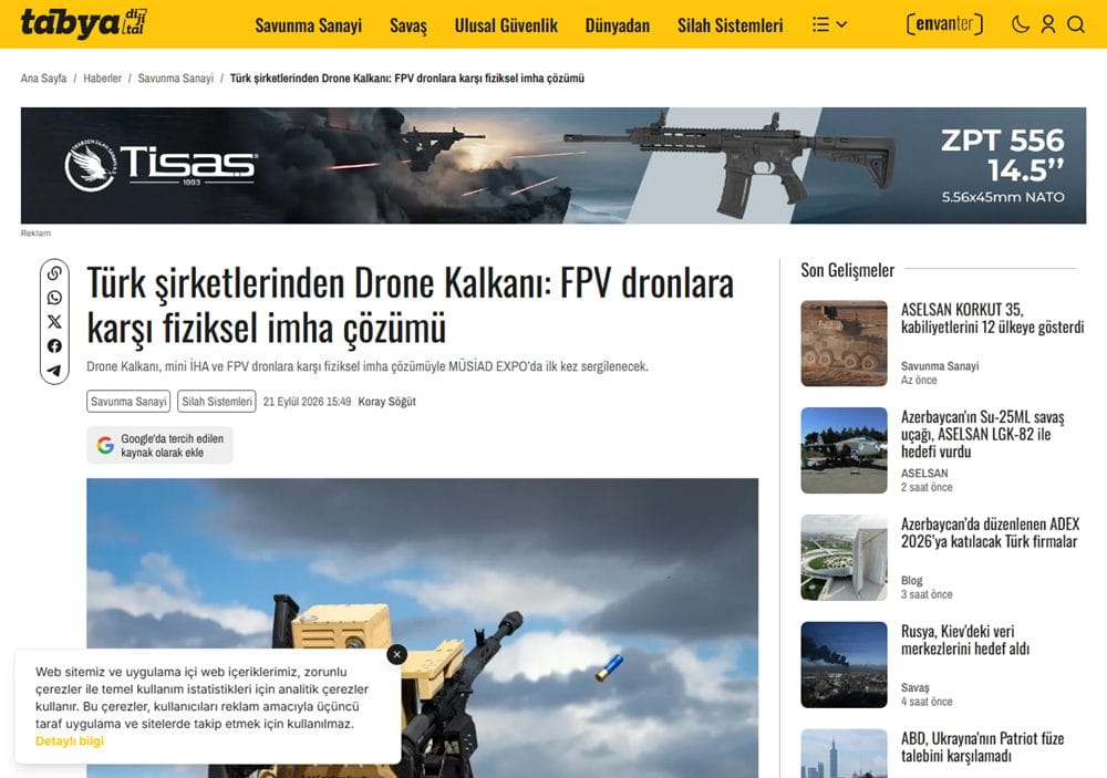 Tabya Dijital basın küpürü
