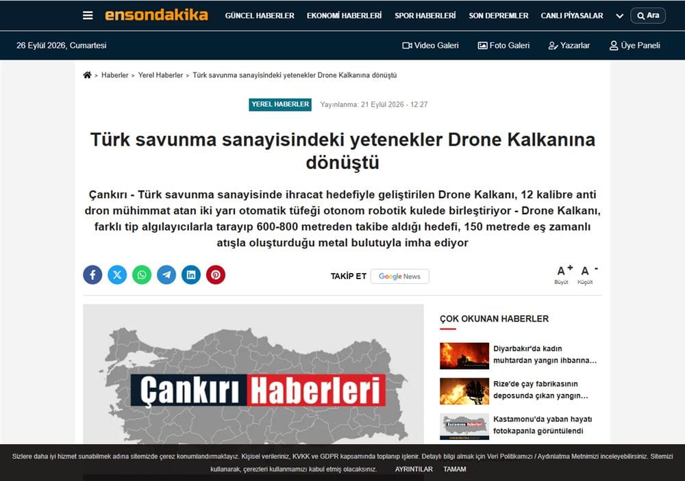 En Son Dakika basın küpürü