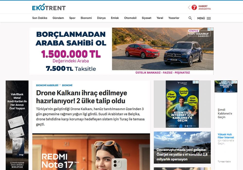Haber7 Ekonomi basın küpürü