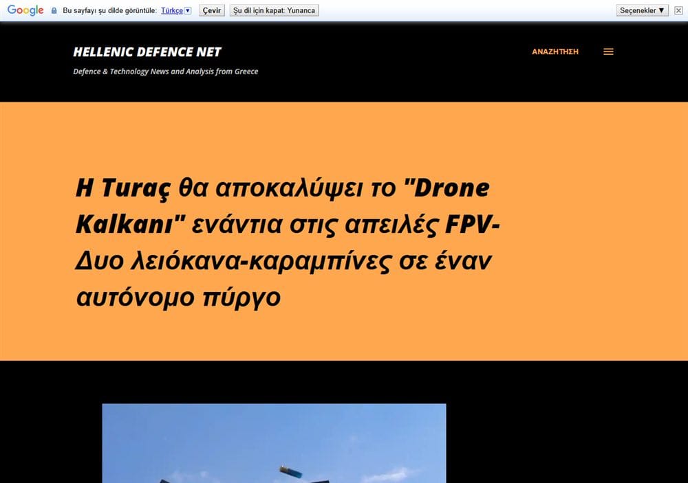 Hellenic Defence Net basın küpürü